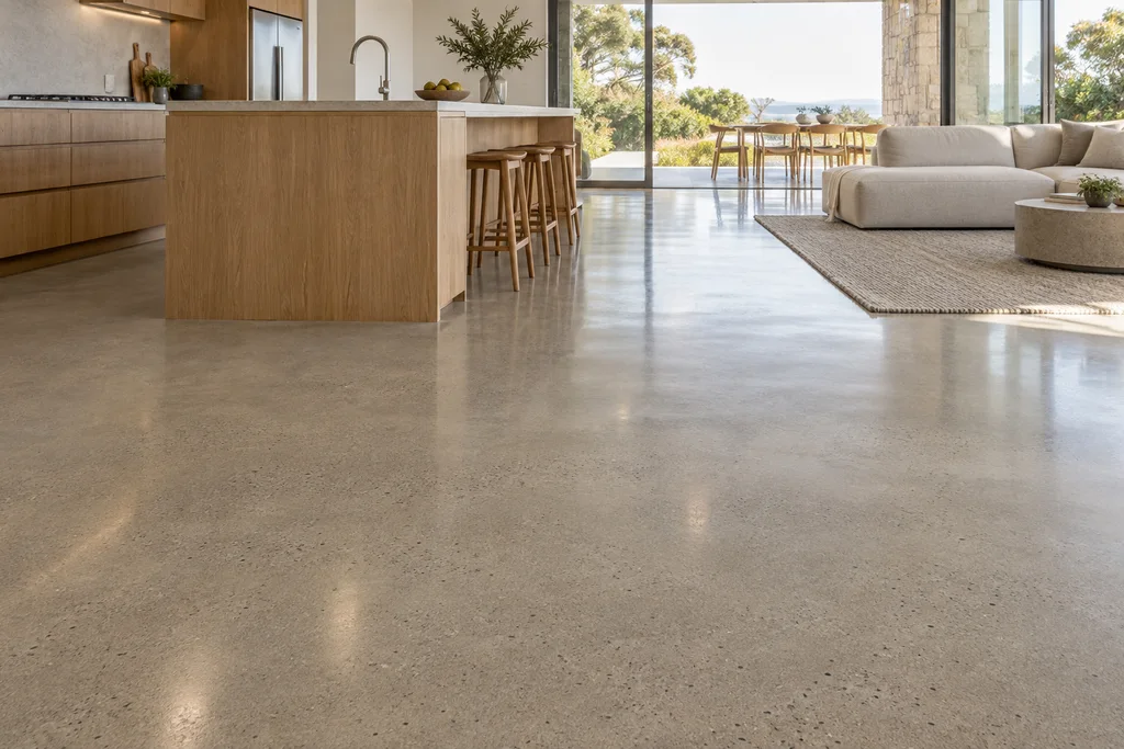 A connected home — Concrete floor inspiration